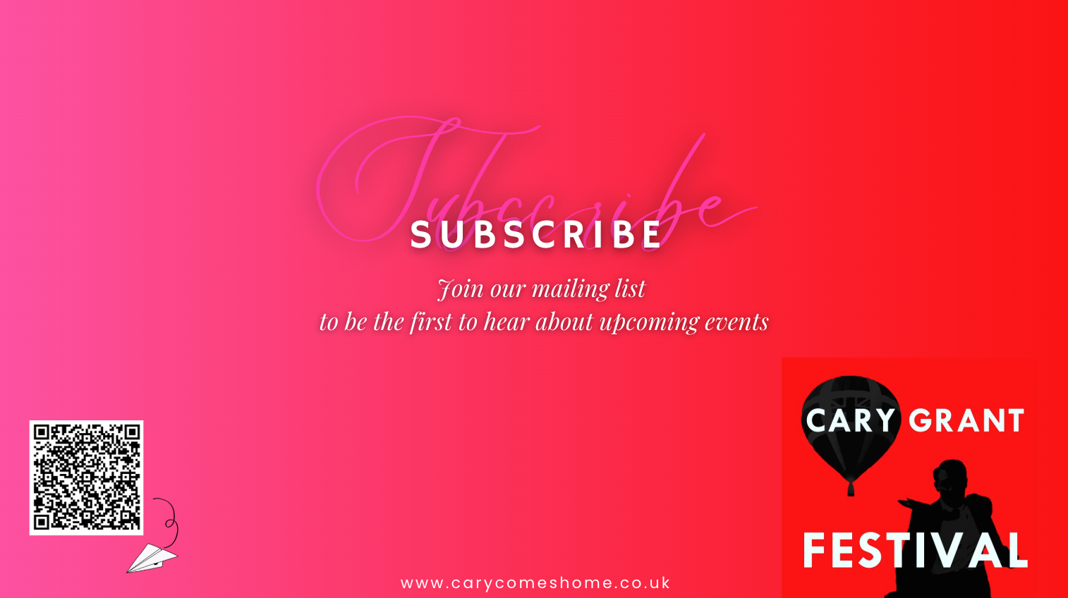 Graphic saying Subscribe with a QR code.